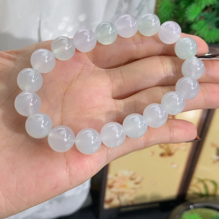 翡翠未镶嵌手串卡10冰胶马卡龙手串
