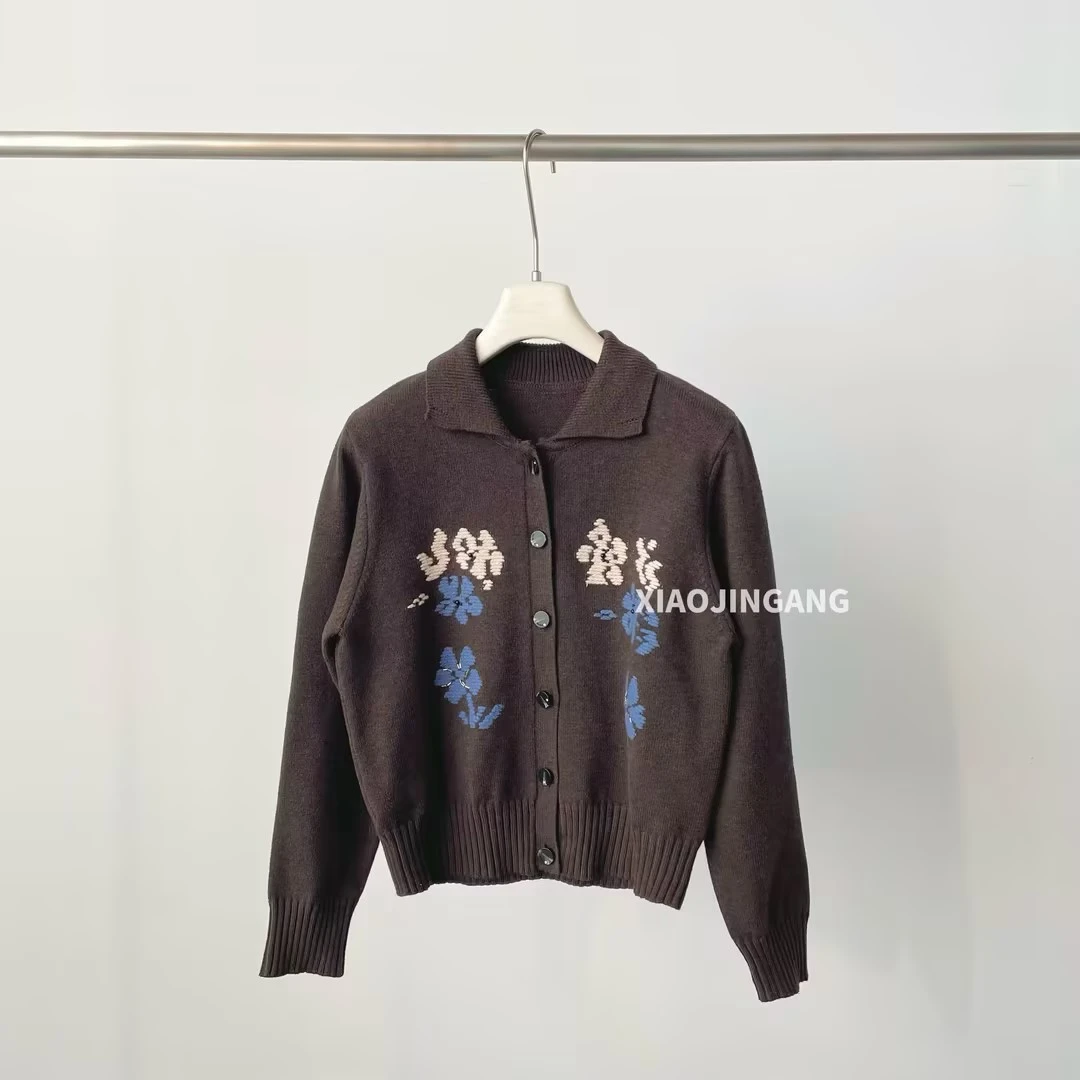 小金刚-【蓝花棕巧】针织开衫555