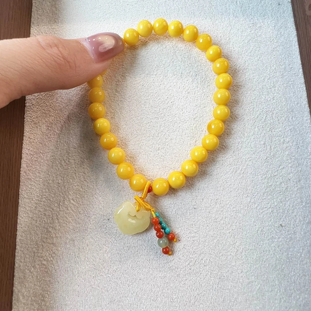 未镶嵌蜜蜡手串蜜蜡6.6mm