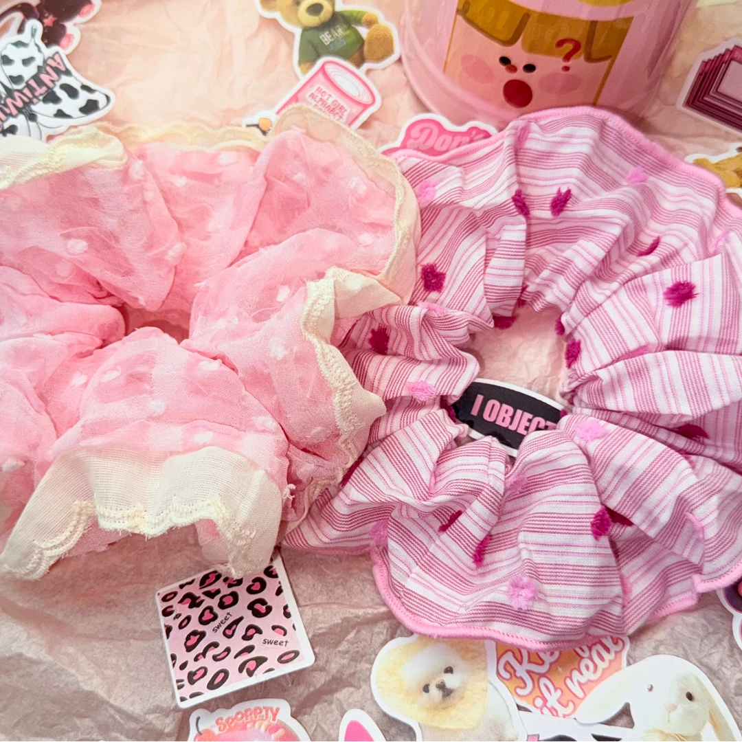 【发圈可爱方巾对对碰】重工设计款时尚ins甜美发饰头饰