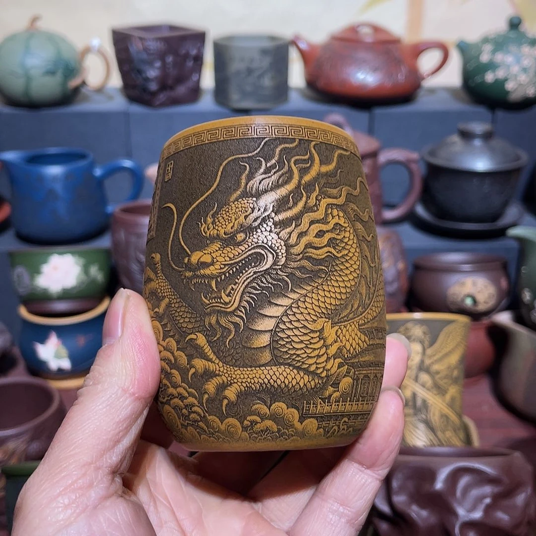 原矿紫砂手工主人杯