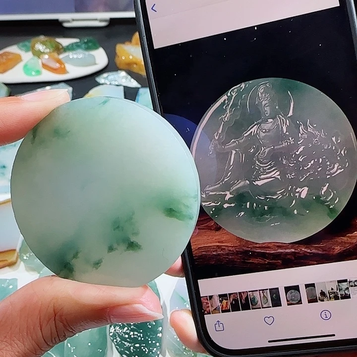 定制翡翠未镶嵌翡翠挂件