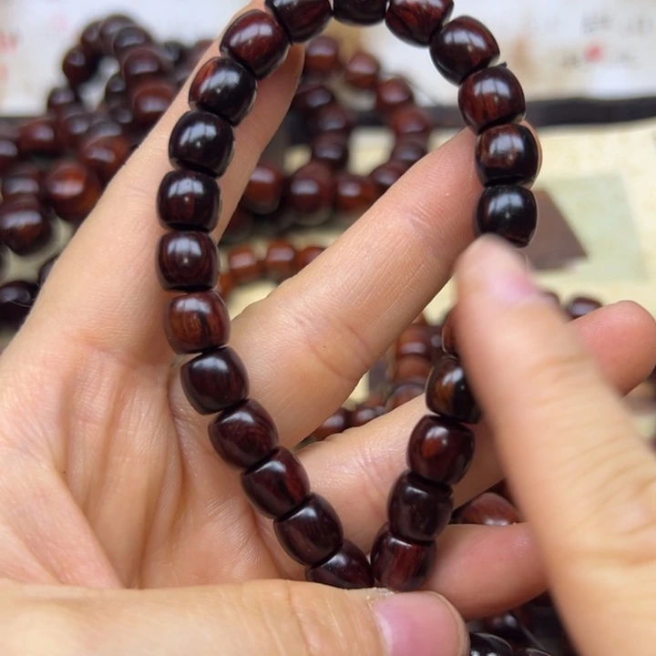 花梨木类手串/手链海南红降89-108直切红油微瑕