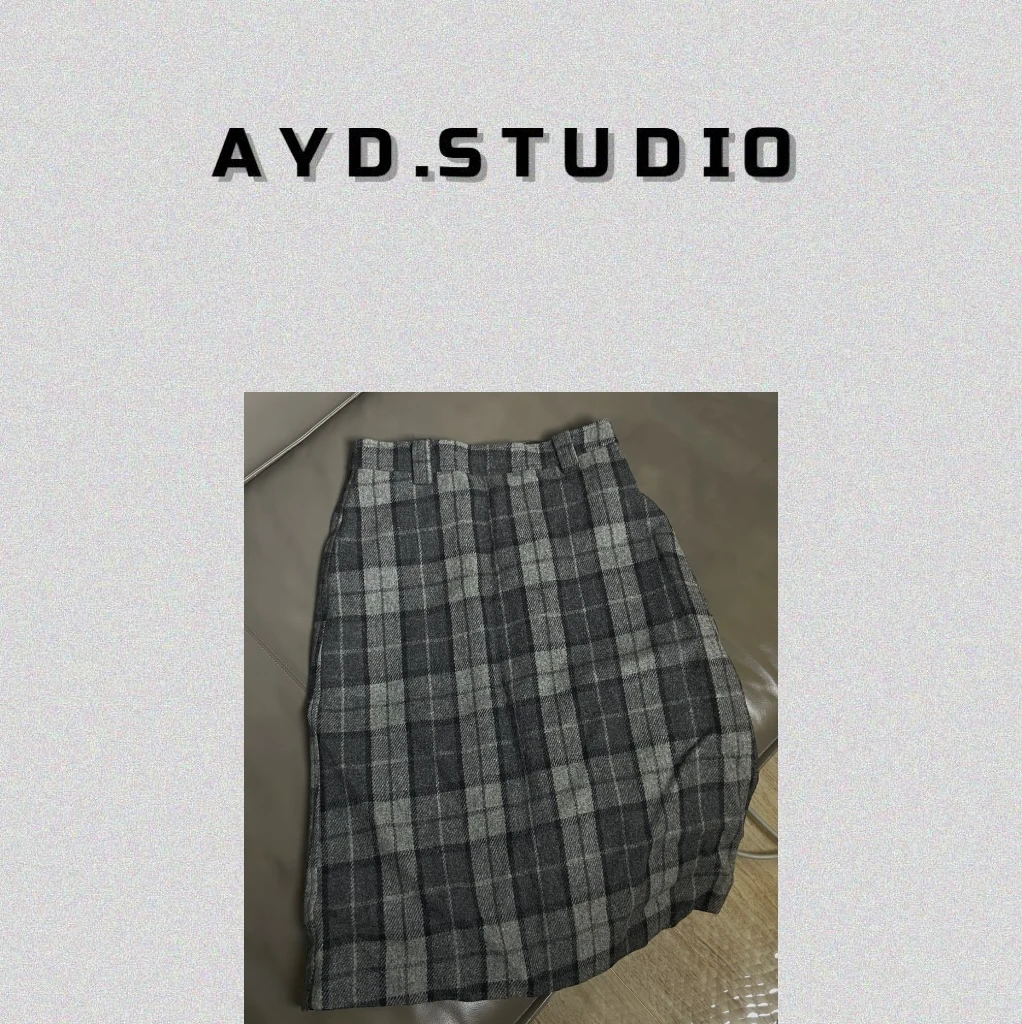 （打折出售不退不换）AYD.STUDIO经典格子半身裙224