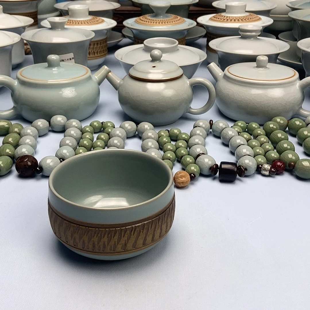 杯仿古重工跳刀禅定杯原矿原釉原产地