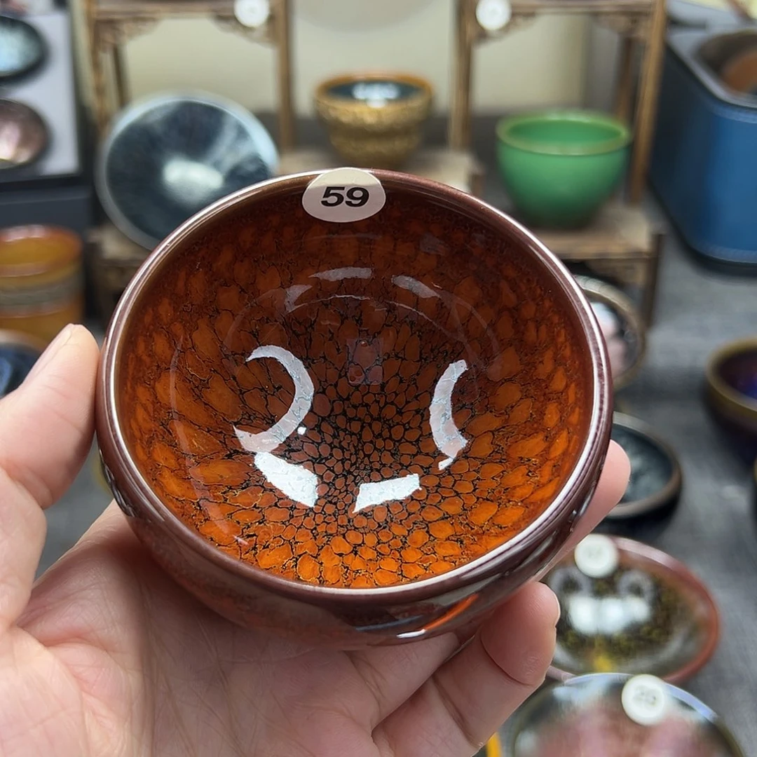 茶盏鹧鸪波体手工杯