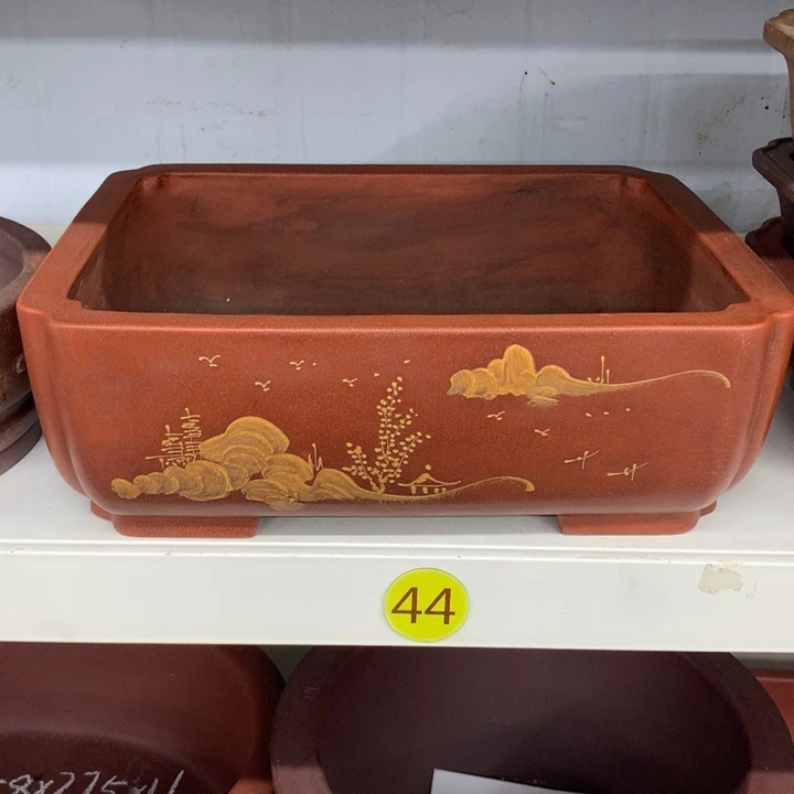 紫砂花盆两**督紫砂花盆