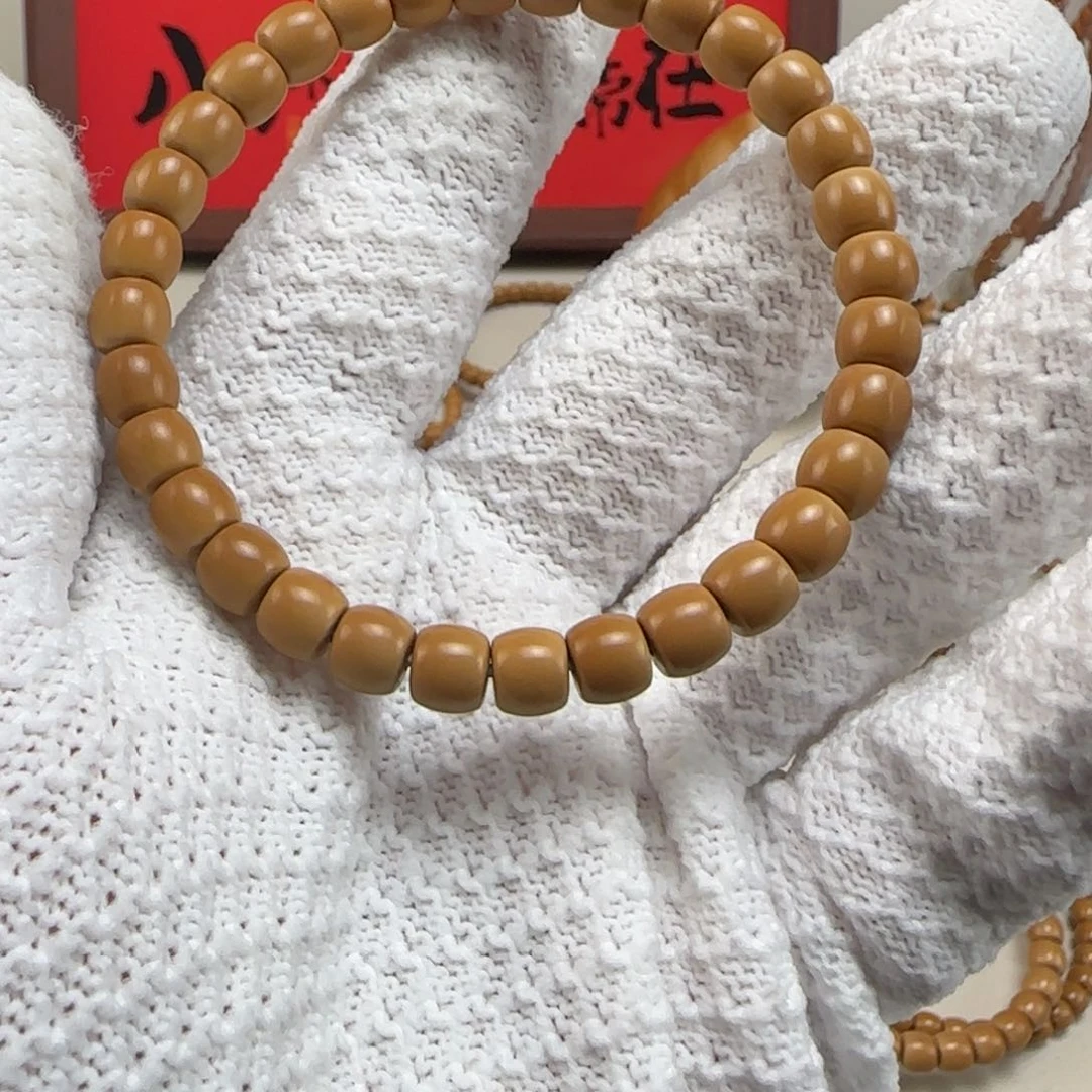 橄榄核手串沙**丷清水核尖单圈7.2mm高定款无白