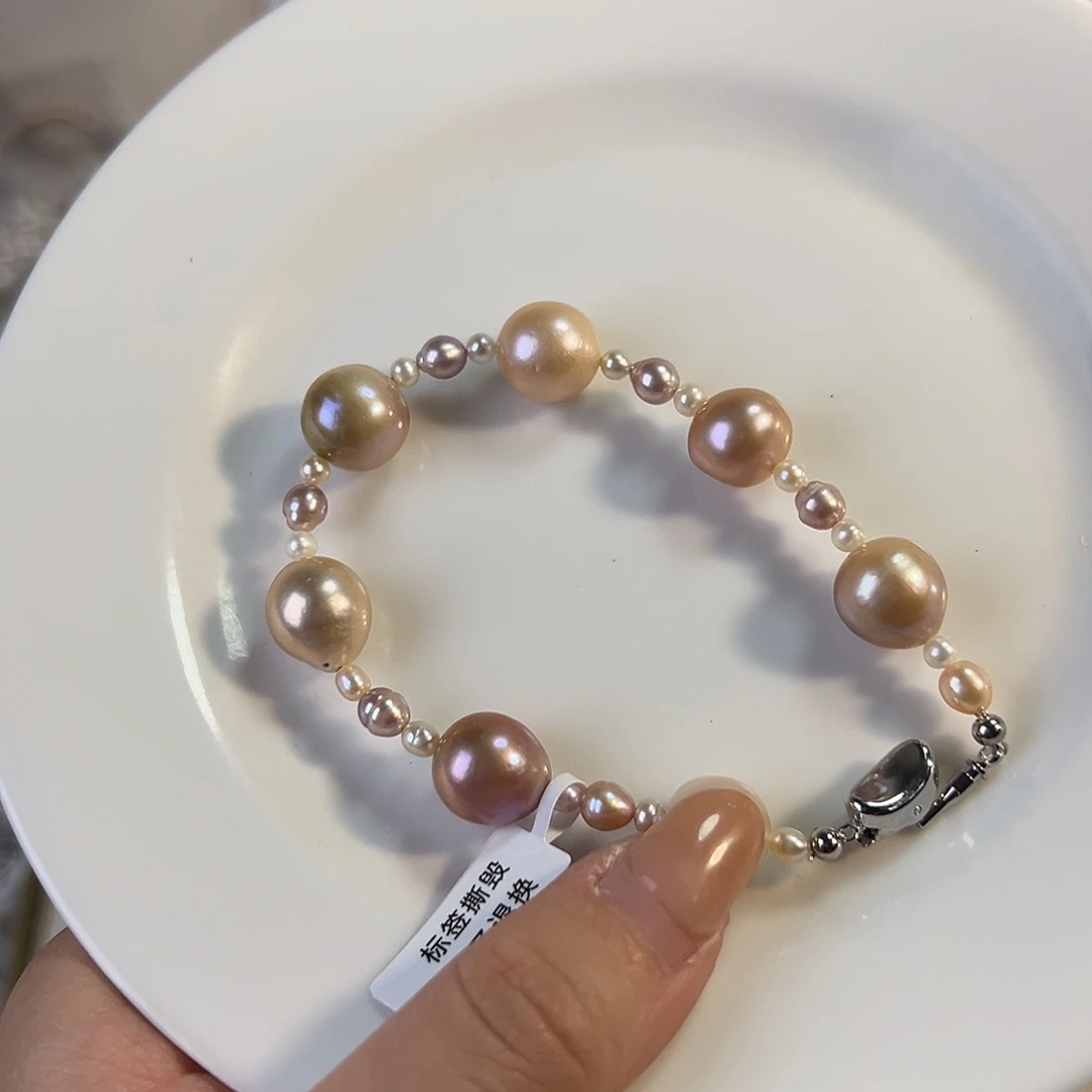 尘***生淡水珍珠天然淡水珍珠钛钢