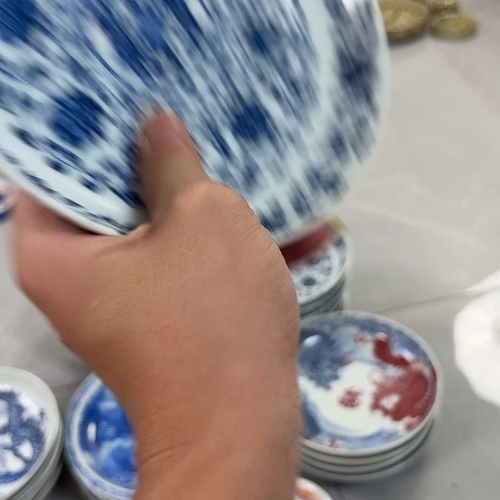 瓷片青花缠枝莲大胡