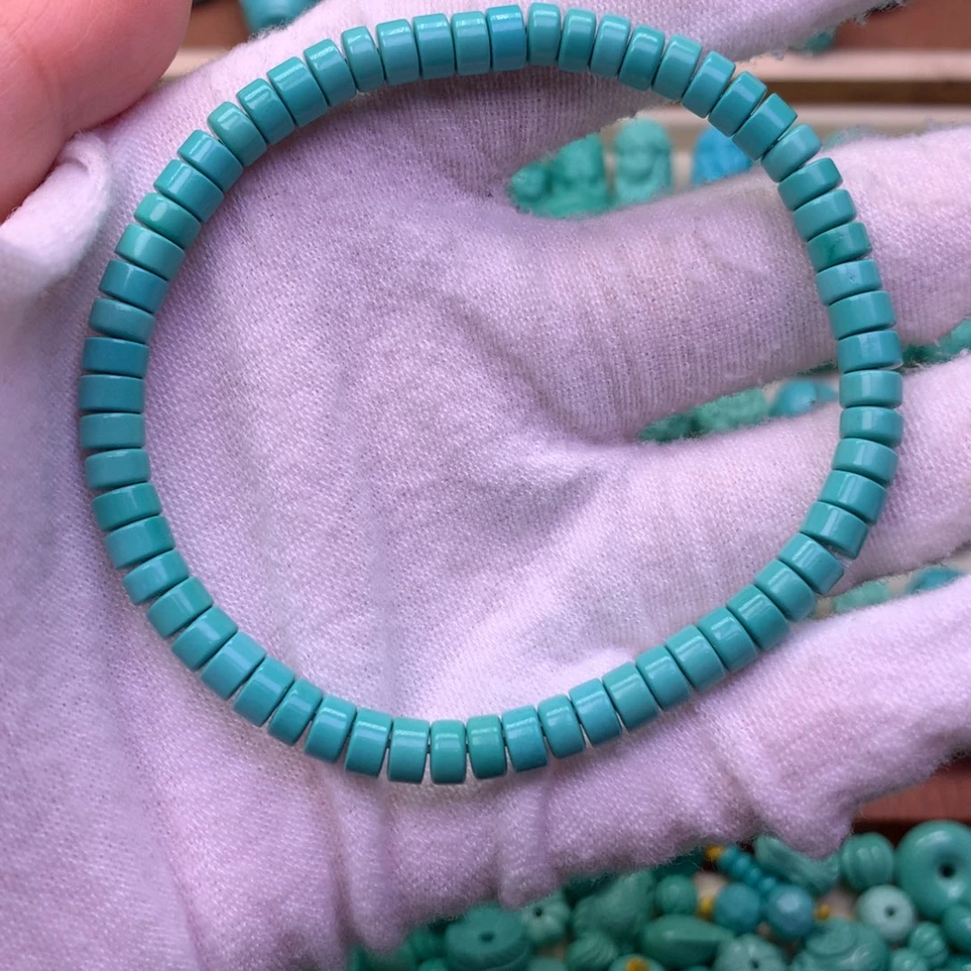 原生态散珠配珠直切药片手串卡5