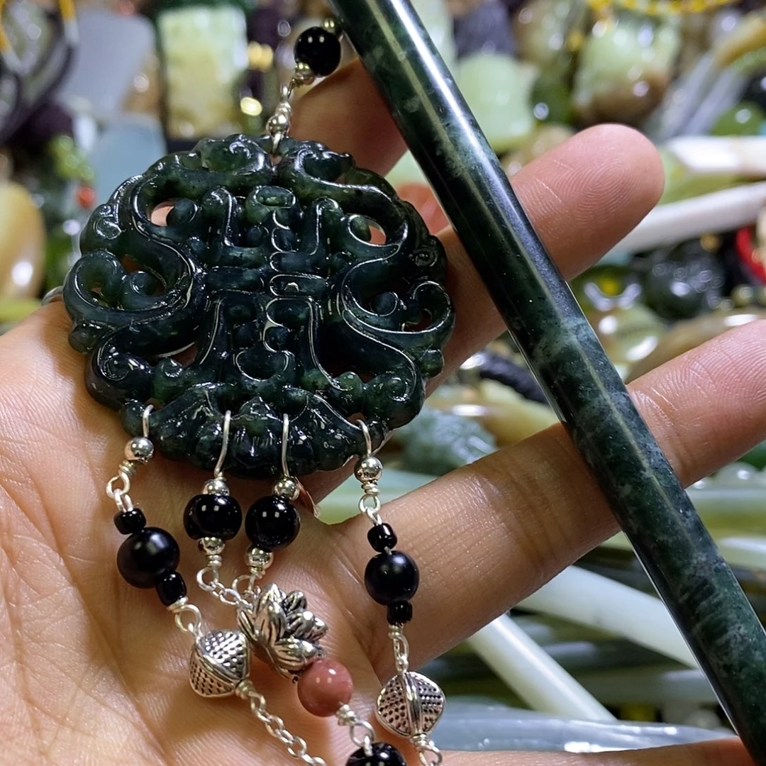 未镶嵌岫玉发簪发簪