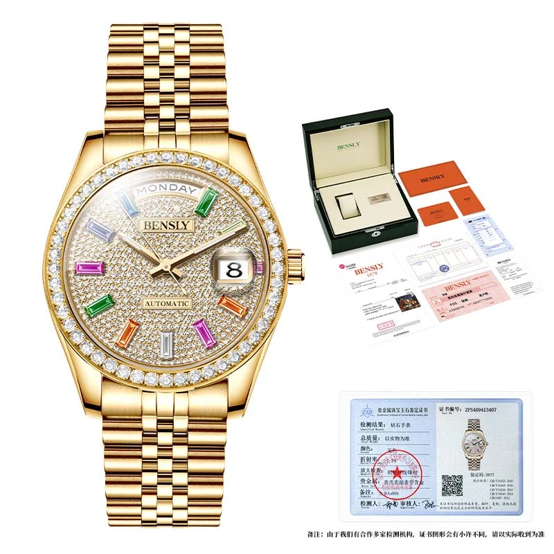 【王总补贴福利】瑞士注册品牌BENSLY 永恒光芒系列 男机械表-BY221