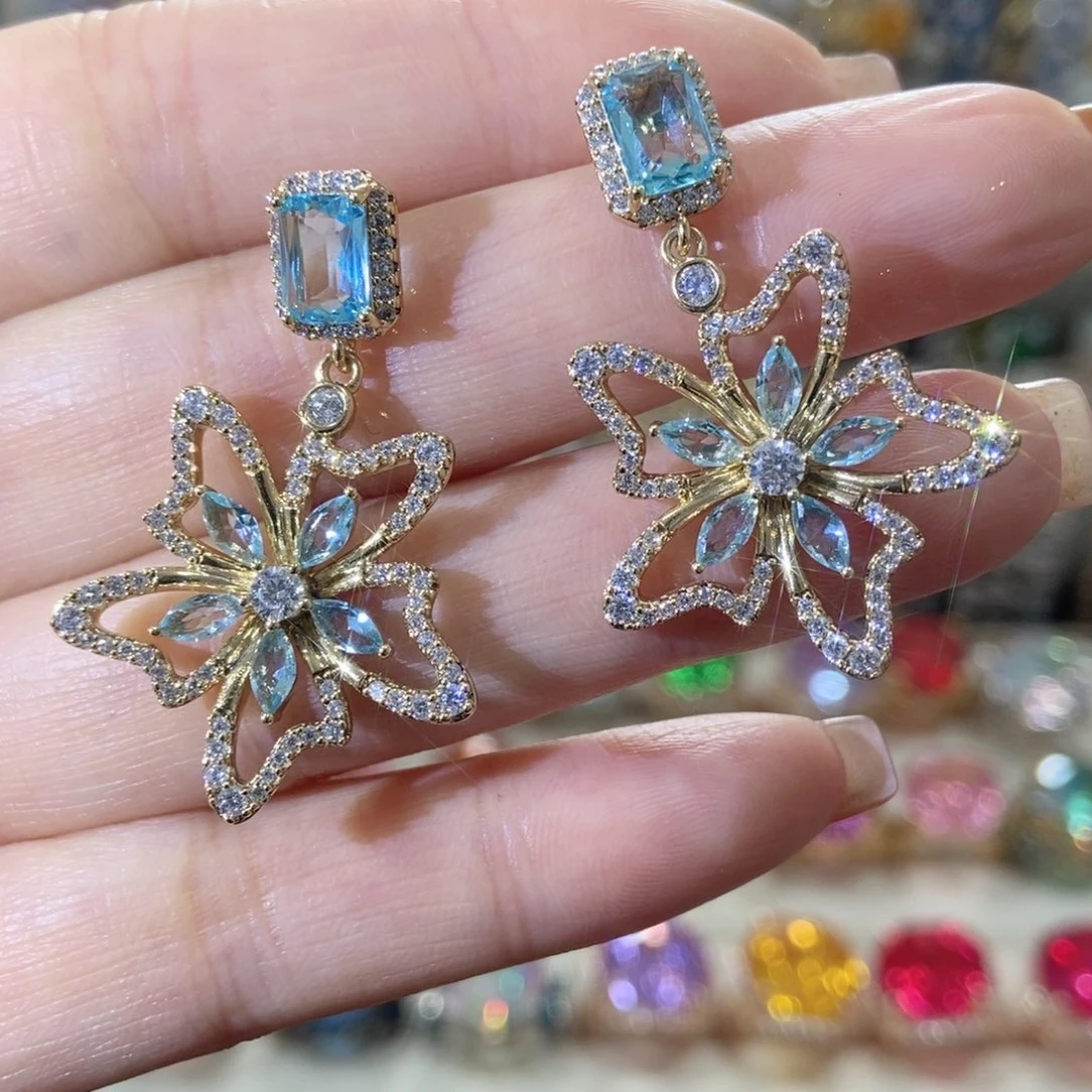 66锆石（处理）耳坠