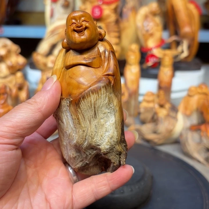 柏木太行崖柏弥勒佛