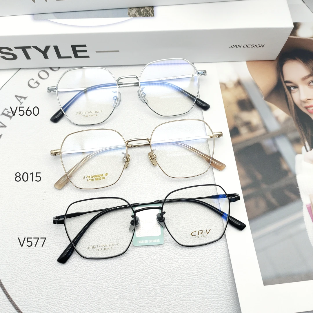 复古金胶钛架特价福利时尚百搭镜框