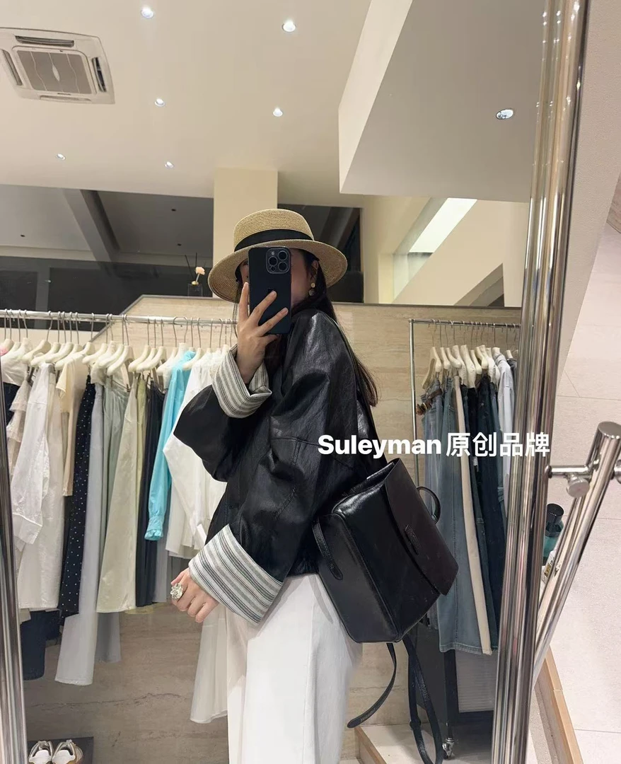 青木子Suleyman【韩调】新款皮衣外套