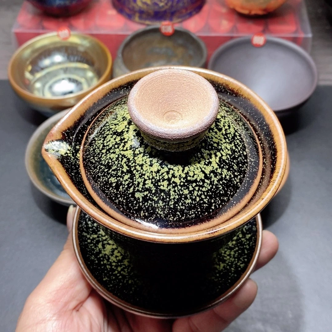 茶盏建盏主人杯茶壶盖碗品茗杯