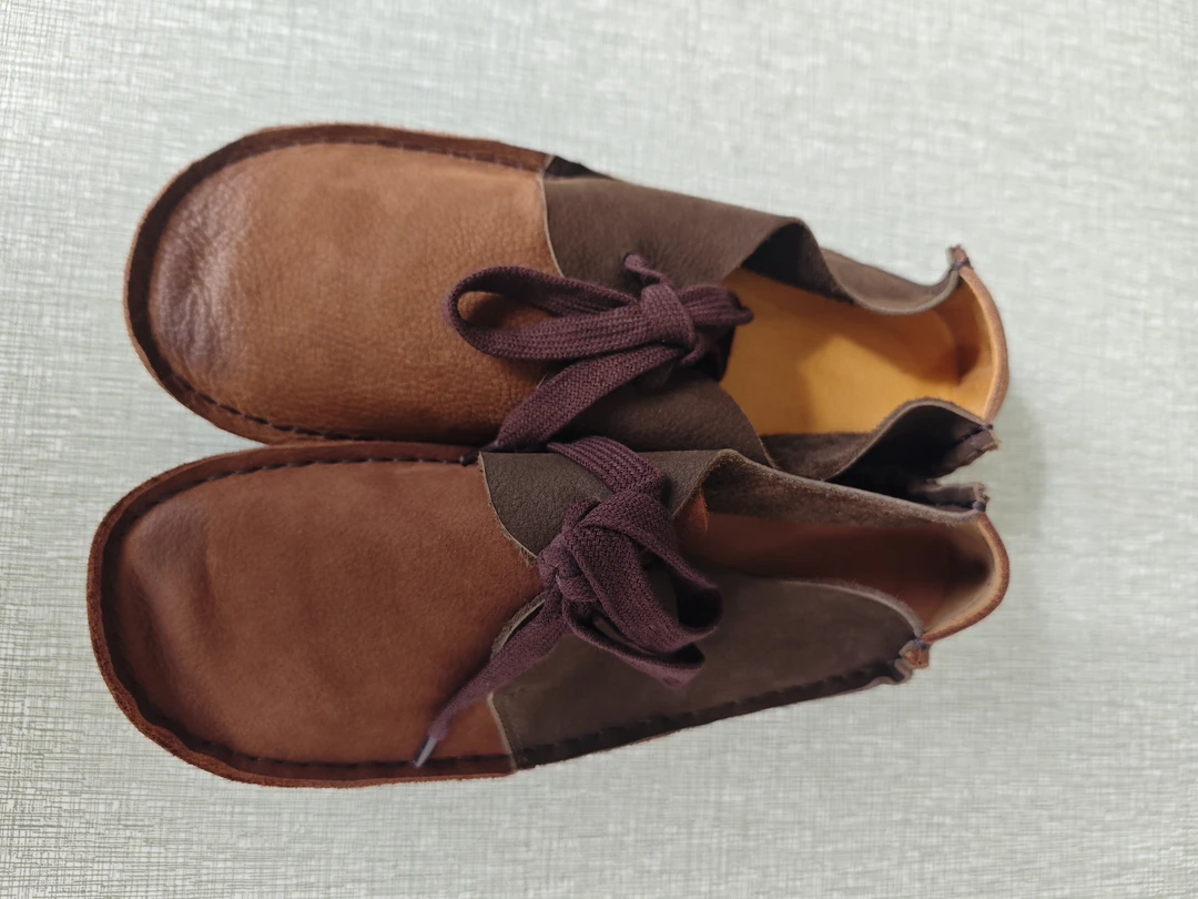 系带秋浅口平底休闲圆头低跟单鞋凉鞋鞋子失序混搭风