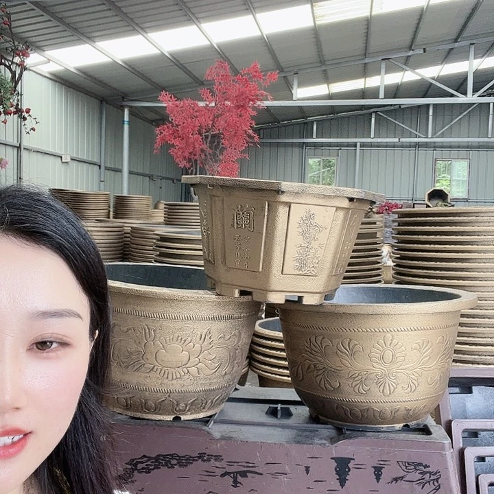 圆形73花盆3个有孔