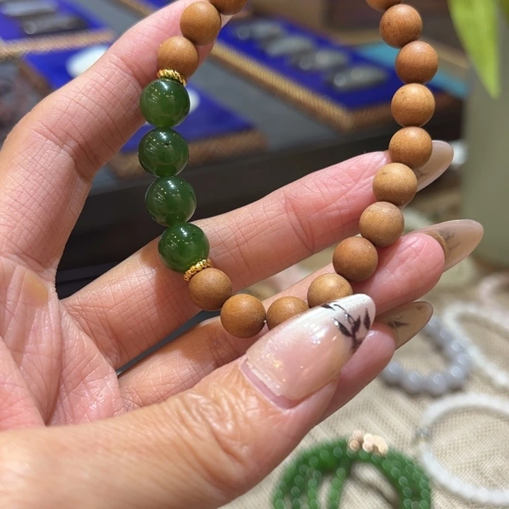 和田玉未镶嵌套链