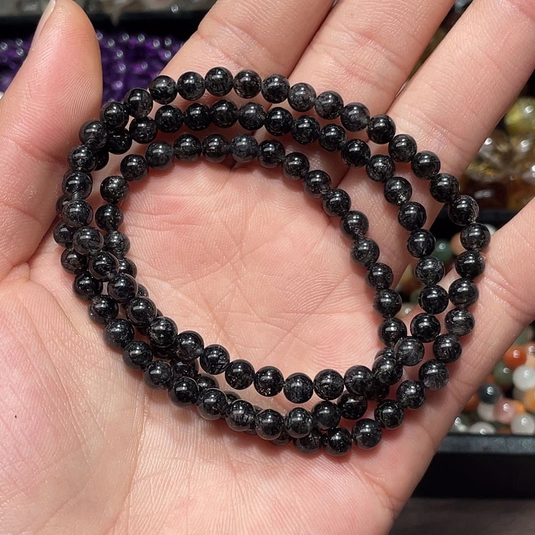 未镶嵌水晶手链蕾丝黑发三圈