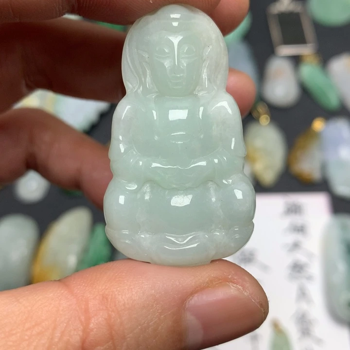 翡翠未镶嵌颈饰天然A货翡翠