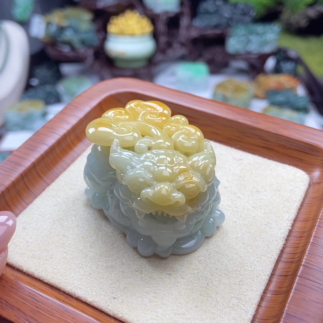 颈饰未镶嵌翡翠A12 黄金甲含珠貔貅
