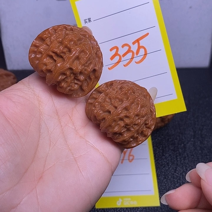 三***链把件文玩核桃335/39白狮子