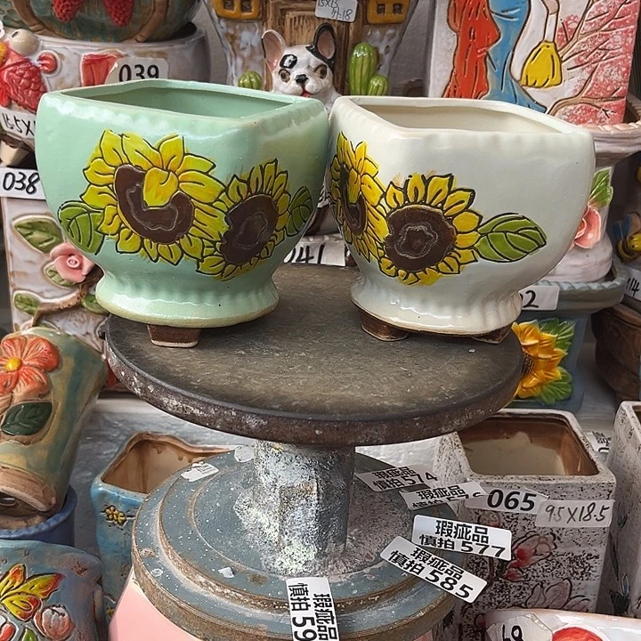 粗陶材质多肉花盆