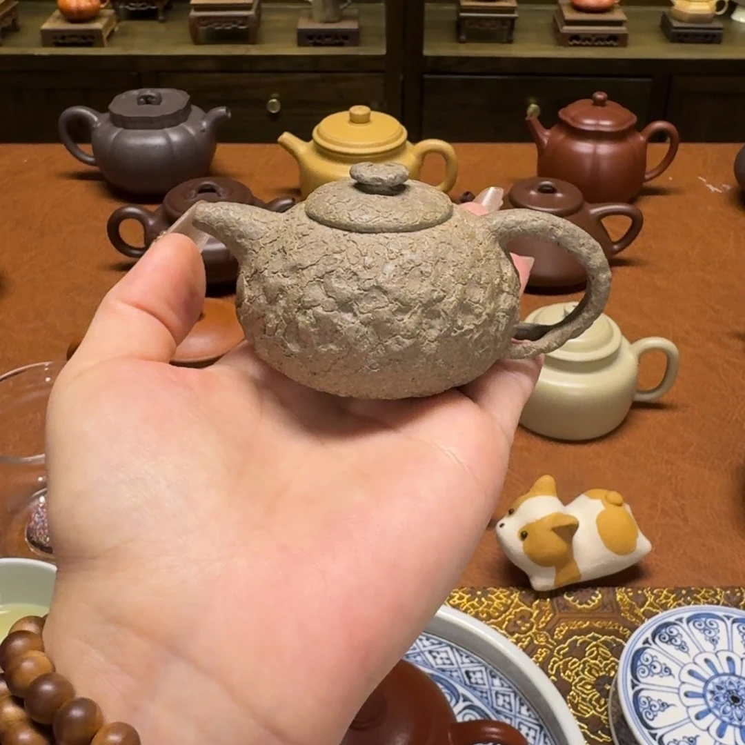 紫砂茶壶90cc，青段，全手工制作