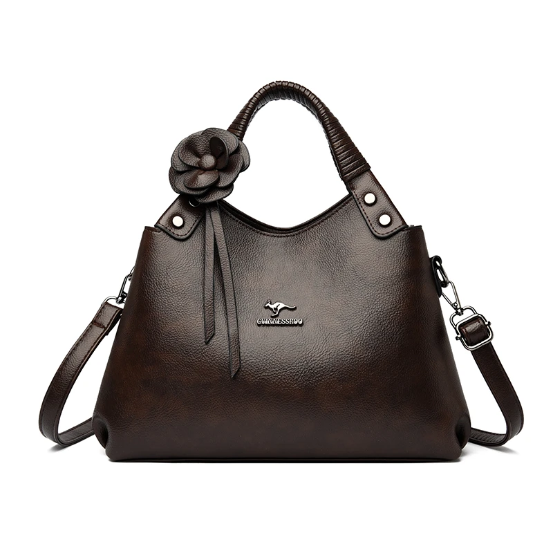 2025新款手提单肩包真皮时尚百搭斜跨软皮包妈妈包简约