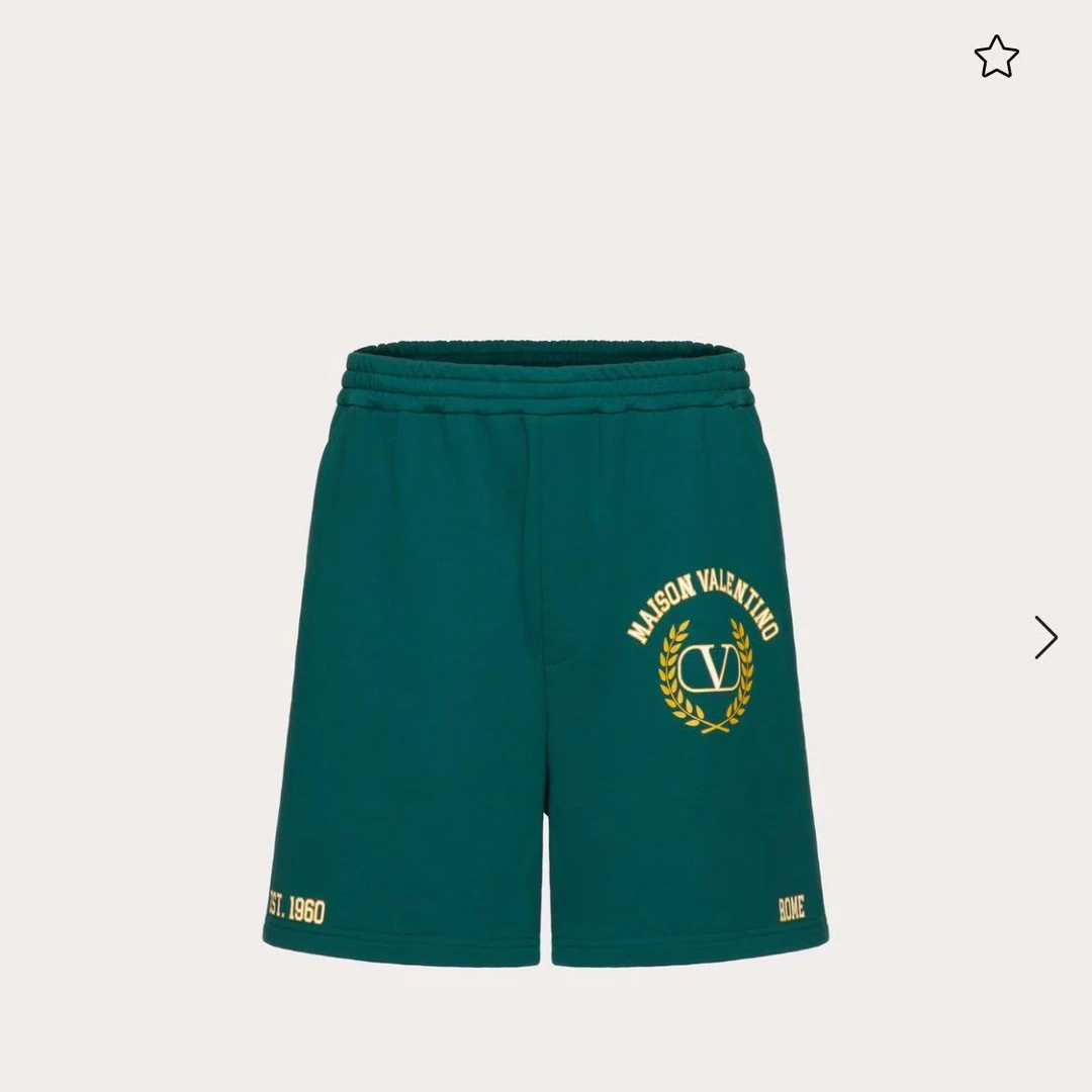 全新未使用 Valentino/华伦天奴 男士休闲裤短裤绿色