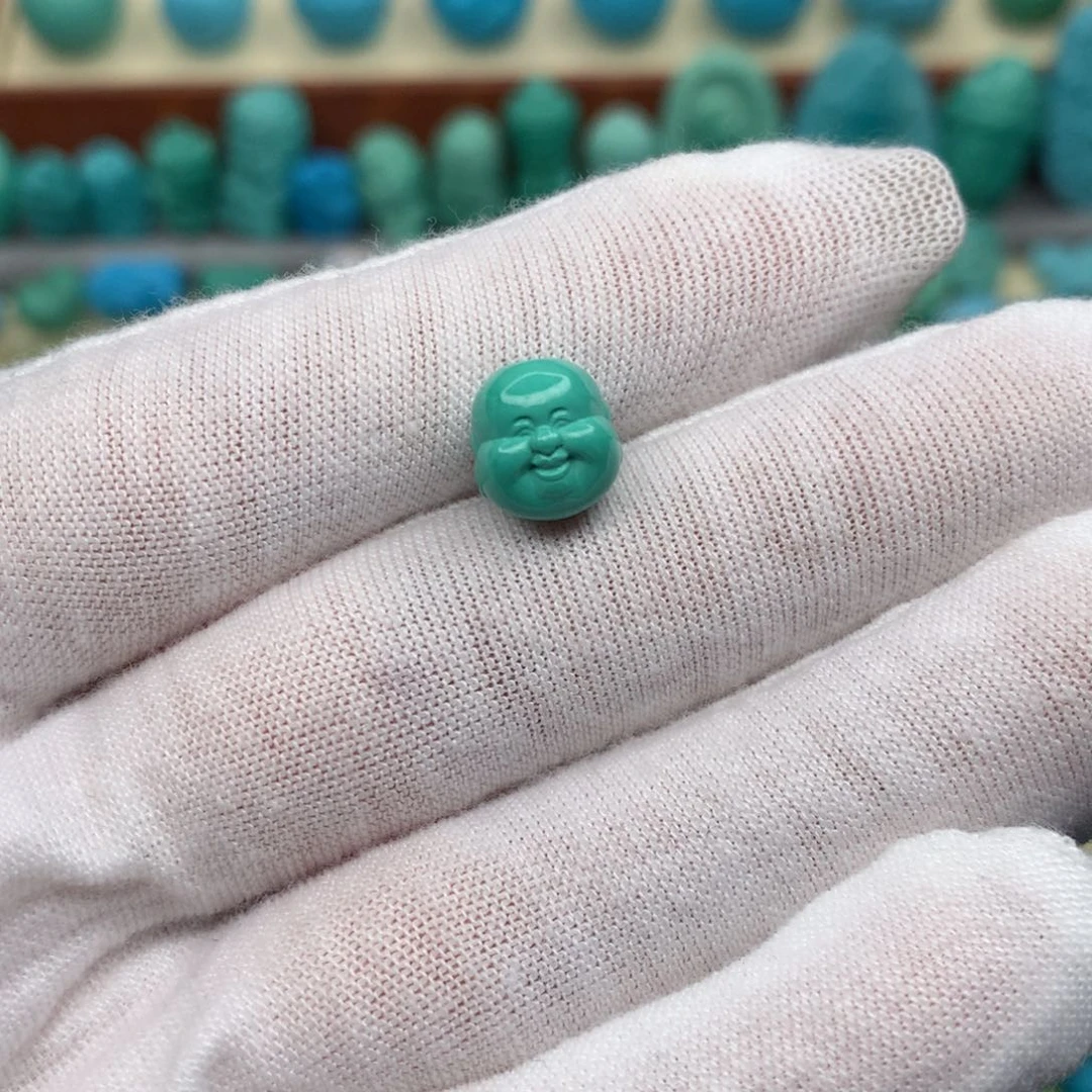 高瓷绿精工弥勒佛尺寸8➕