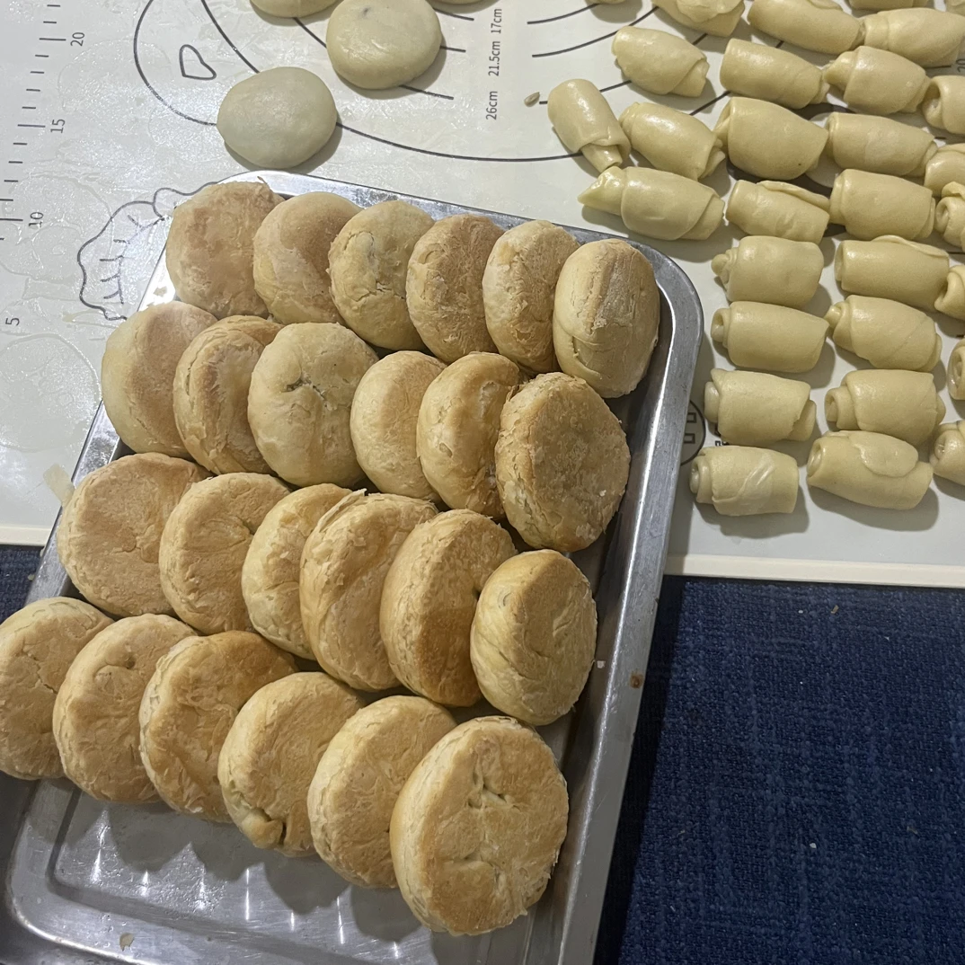 黄石老月饼小酥月10个一袋五仁馅酥皮小月饼中秋节糕点传统手工