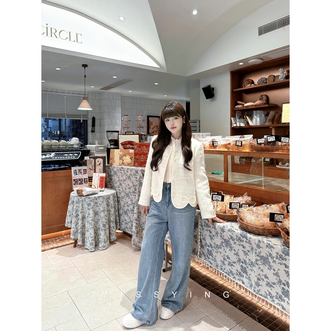 白漂亮的衣橱【月光维纳斯】微胖大码显瘦时尚设计气质精致小香套装