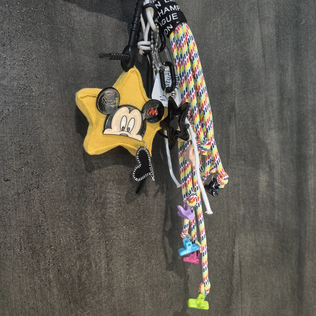 C529黄色五角星米奇包挂件