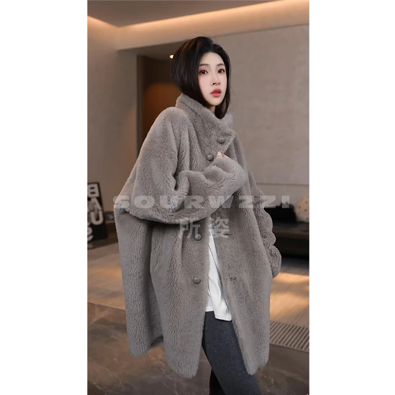 SOURWZZI/所姿100%羊毛冬季休闲轻奢时尚女士羊毛外套SZ-25762