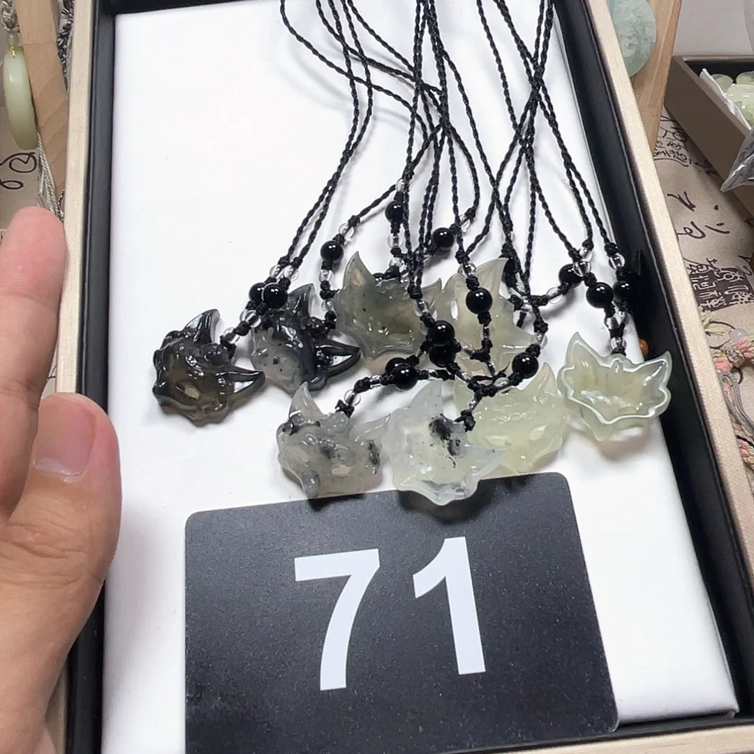 蛇纹石玉合金颈饰