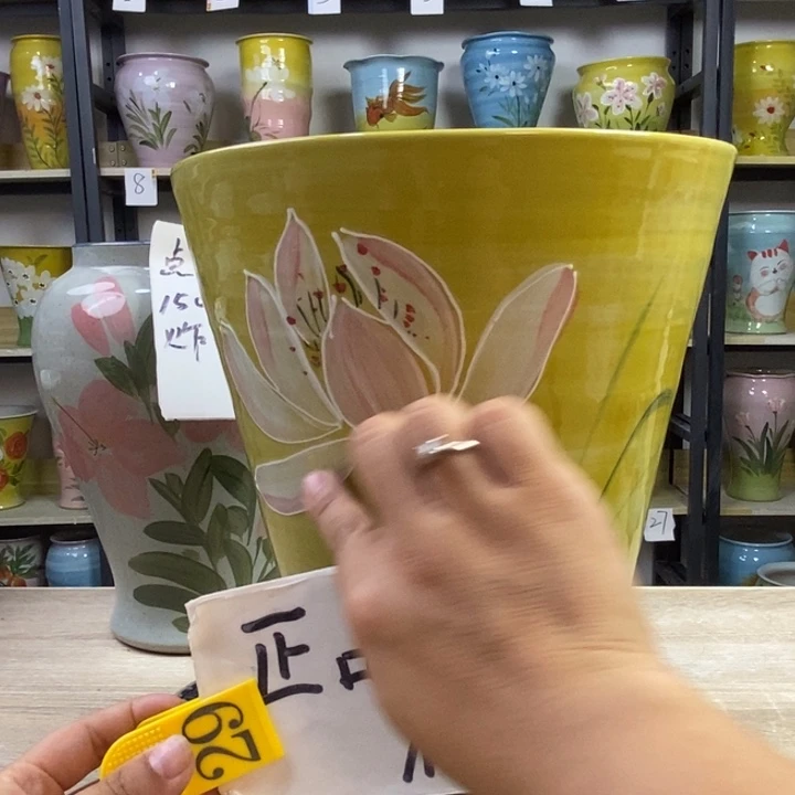 景德镇高温陶瓷花盆