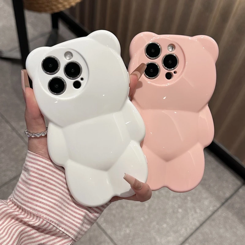 奥菲顿趣味可爱小熊壳适用iPhone16/15p手机壳苹果14promax防摔13