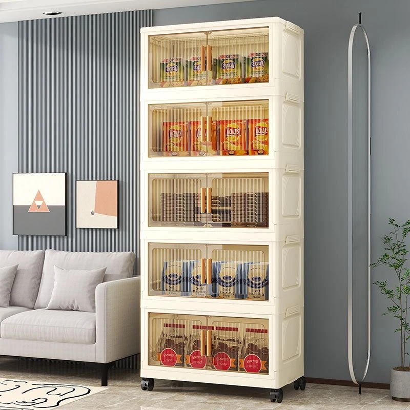 北欧风折叠式收纳柜家用客厅宝宝玩具储物柜卧室床头柜儿童衣柜