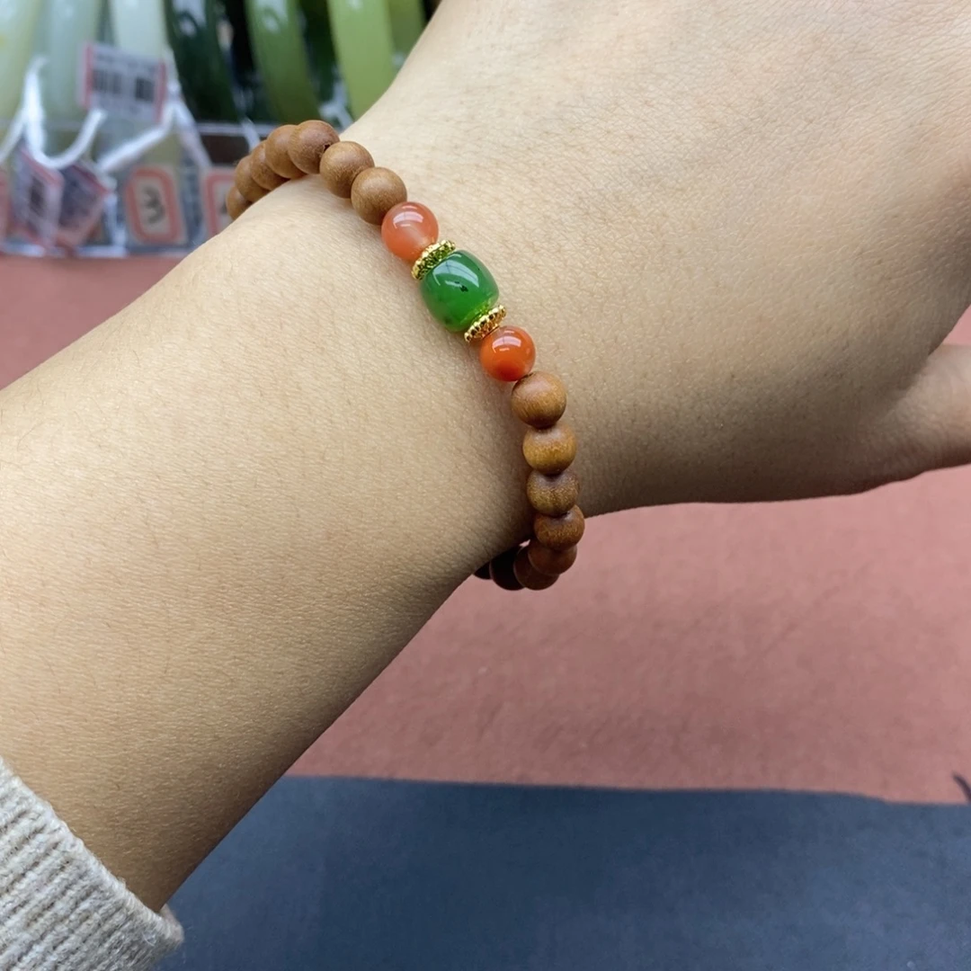 和田玉未镶嵌手串卡6