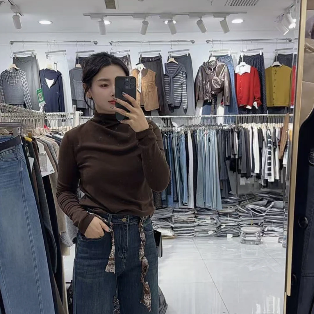 圆领速干V领常规长袖防静电宽松型纯色T恤包袖高领