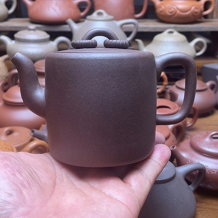 茶壶紫泥宜兴紫砂壶半手工制作280cc