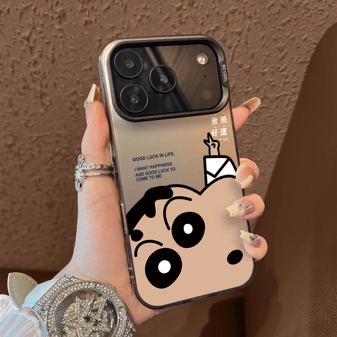 大头蜡笔小新适用苹果17promax手机壳iphone16pro卡通可爱15pro女