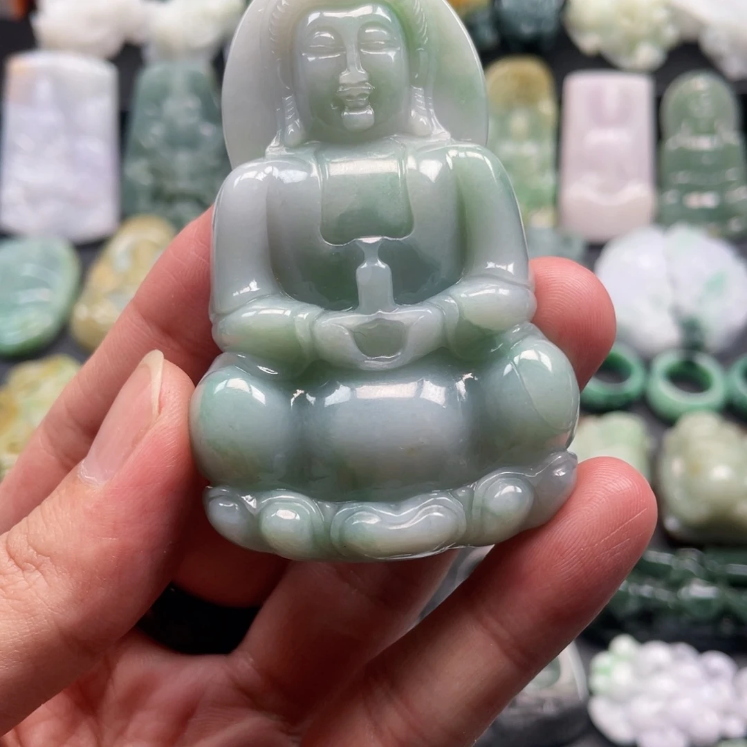 颈饰未镶嵌翡翠清***安翡翠