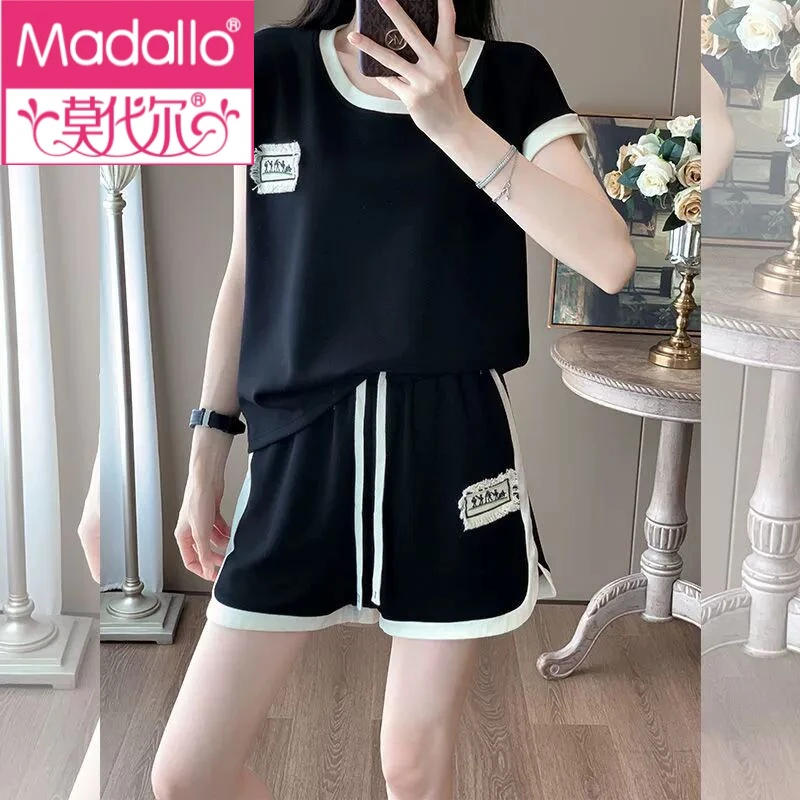 莫代尔2025夏季新款睡衣女士套装休闲时尚短袖短裤两件套洋气时髦