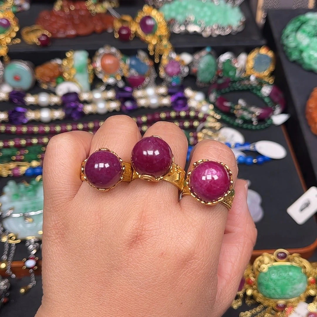 戒指未镶嵌红宝石双十二直降价不议（三选一）