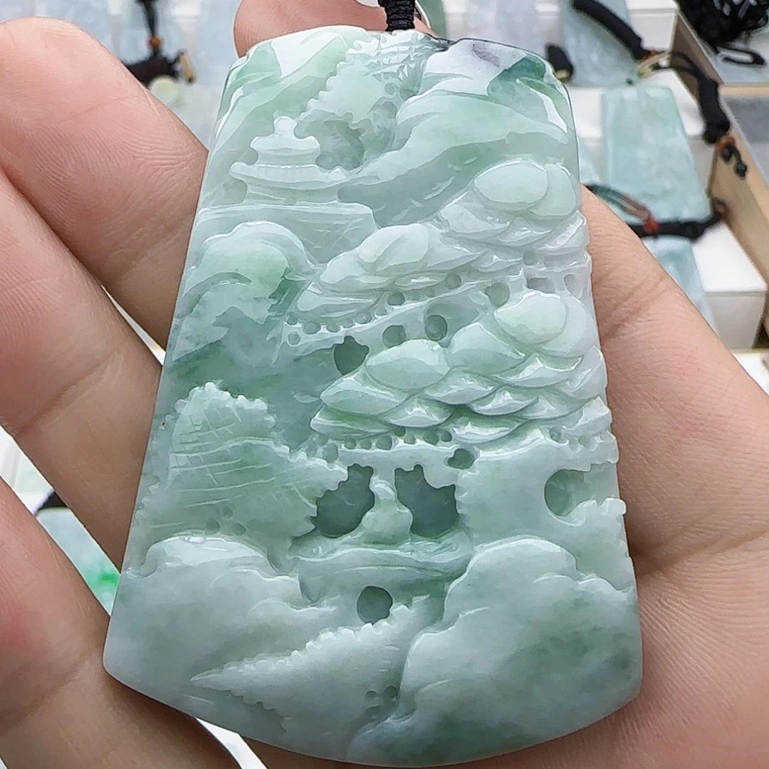 *****翡翠未镶嵌颈饰翡翠